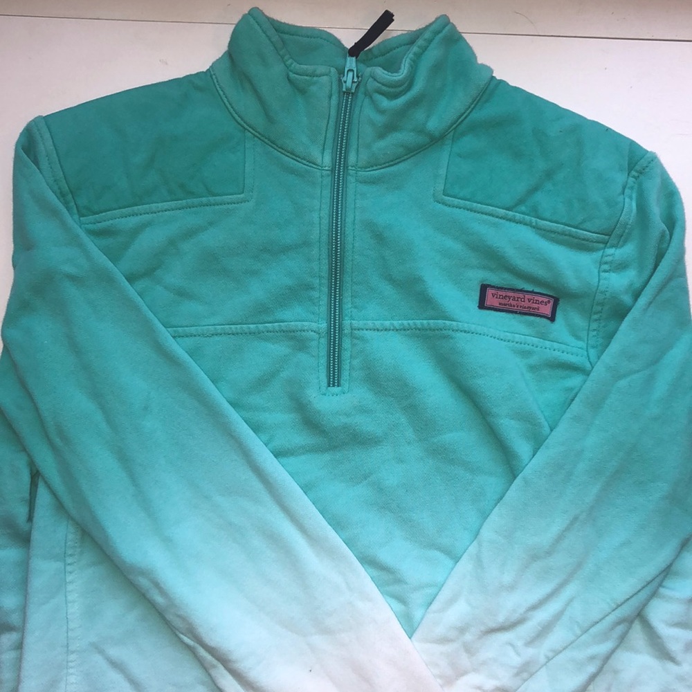 Teal and White ombré vineyard vines shepshirt